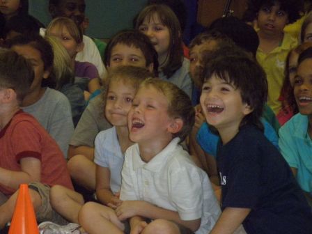 They are laughing and learning.