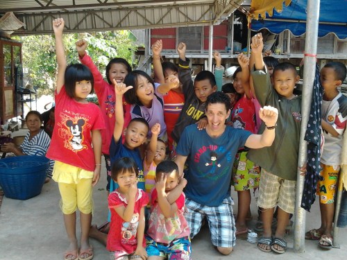 Isaan Children Cheering After a Fun Day:)